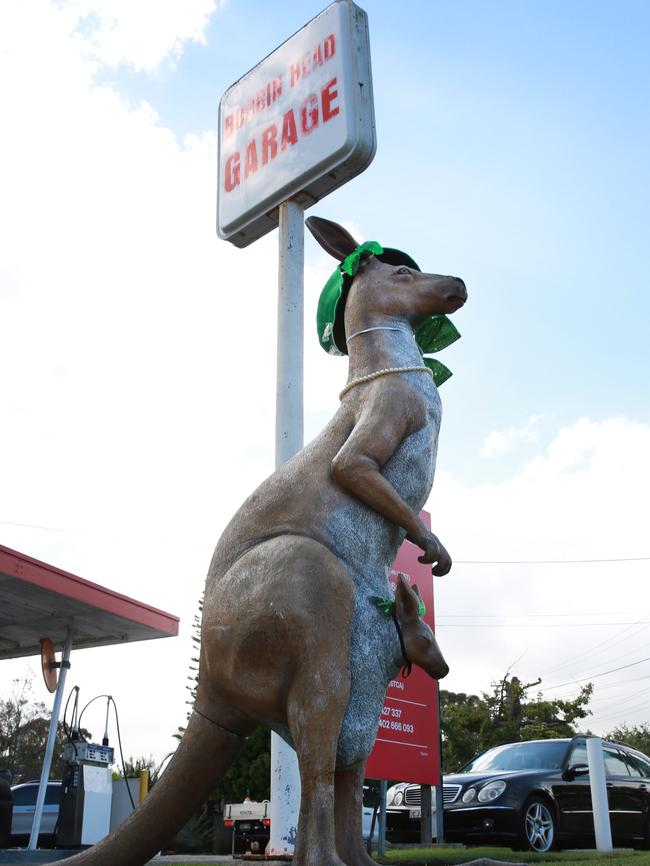 The famous Sheila the Kangaroo at Bobbin Head Garage. Picture: Mark Scott