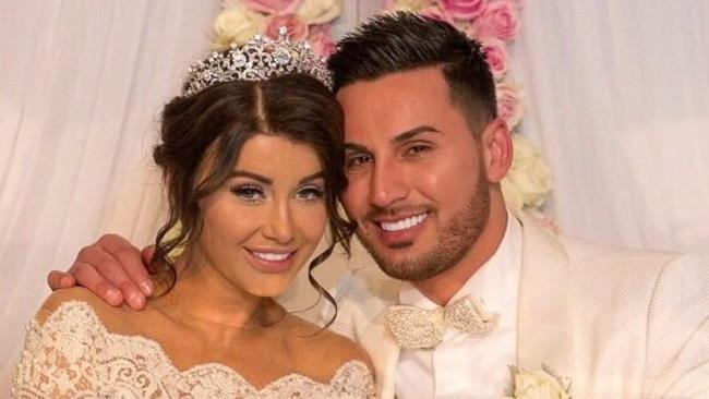 Salim Mehajer and his wife Aysha on their wedding day.