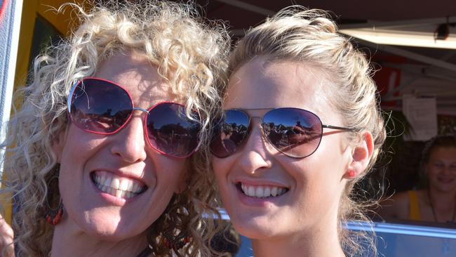 Katrina Steel and Kathleen Robards at the Big Pineapple Music Festival in 2013. Picture: John McCutcheon