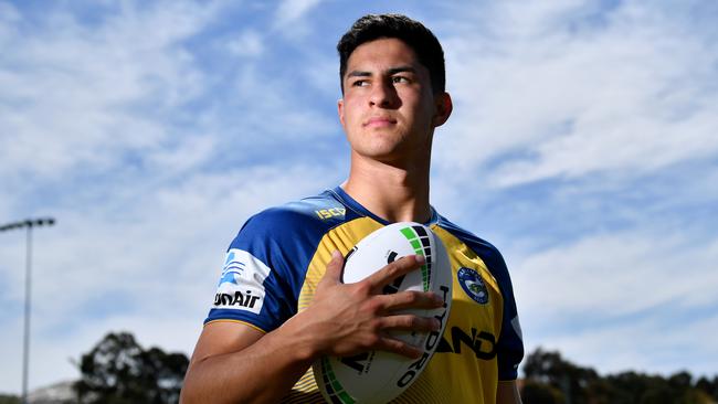 Dylan Brown of the Parramatta Eels poses for a photo ahead of a training session in Sydney, Thursday, September 12, 2019. (AAP Image/Joel Carrett) NO ARCHIVING