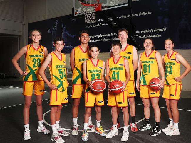 Basketball Tasmania juniors before a representative tournament earlier this year. Picture: Nikki Davis-Jones