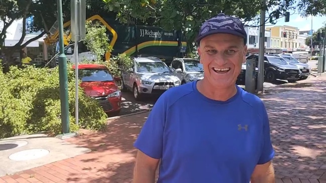 'Nearly took my arm off': Dump truck hits tree in Cairns CBD