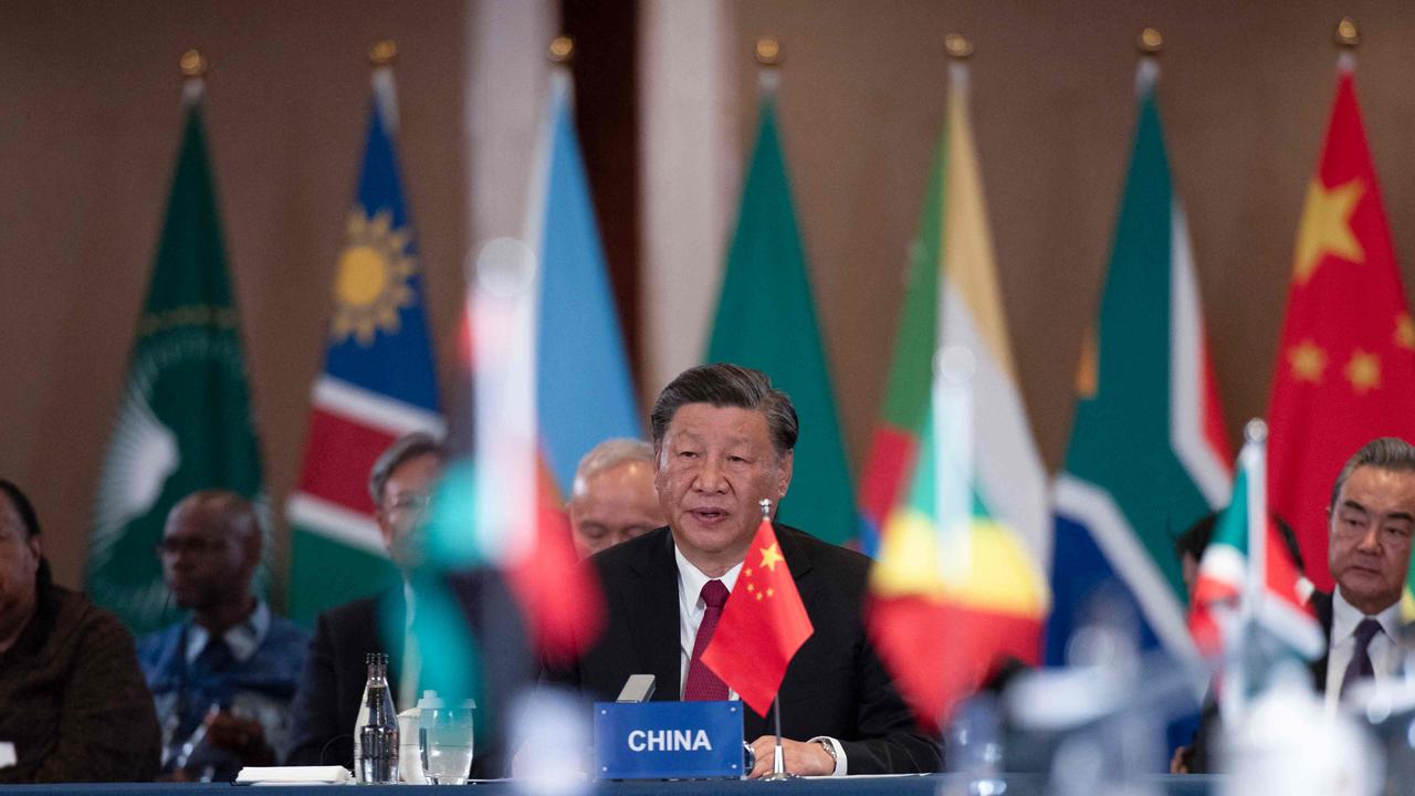 President of China Xi Jinping this week at the last day of the 2023 BRICS Summit in Johannesburg, South Africa. Picture: ALET PRETORIUS / POOL / AFP