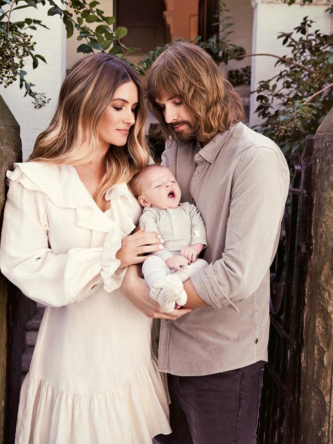 Cooper with husband Carl and their son Ezra. (Photography: Steven Chee for Stellar)