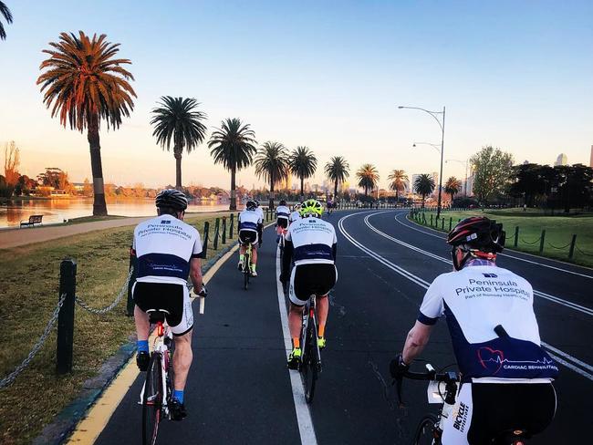 And @brentmx250 shared this great moment of Albert Park Lake leg of Around the Bay 2018.