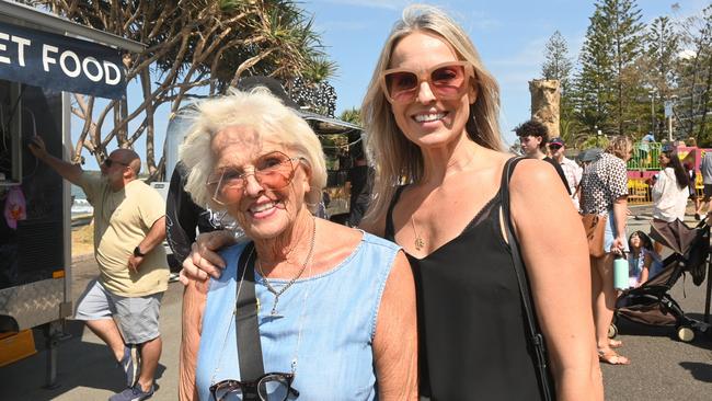 Jackie Lace and Kristy Brown at the Mooloolaba Foreshore Festival. Picture: Tegan Annett