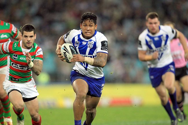 NRL Round 13 Bulldogs v Rabbitohs: Ben Barba on the burst. Picture: Mark Evans