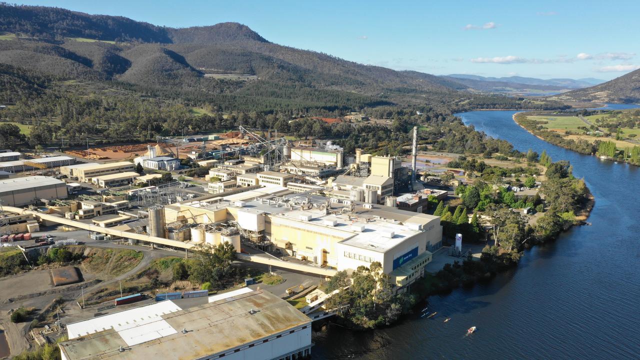 The Norske Skog paper mill at Boyer near New Norfolk.