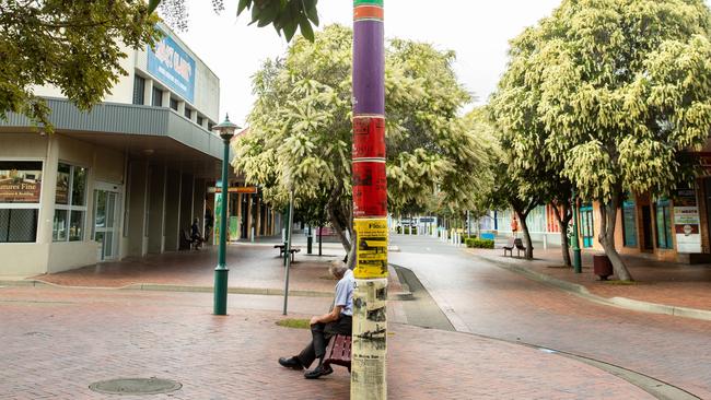 Flood pole, Kempsey. Picture: Simon Scott