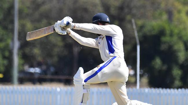 Sandgate Redcliffe batsman Hayden Marks Cricket Sandgate Redcliffe V Valley Saturday September 30, 2023. Picture, John Gass