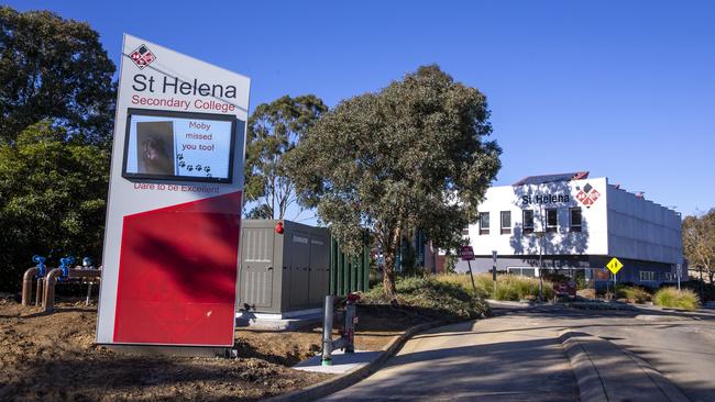 St Helena Secondary College in Eltham North. Picture: Wayne Taylor