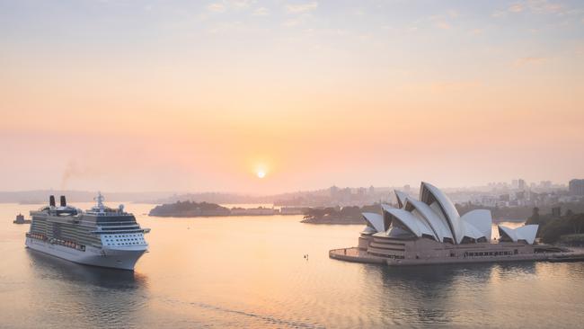 Celebrity Cruises’ Solstice approaches the Sydney Opera House. Picture: iStock