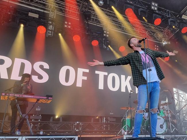 Birds of Tokyo playing at the 'By the C' concert at Torquay in Victoria on February 13, 2022.  Picture: Zaccaria Concerts & Touring