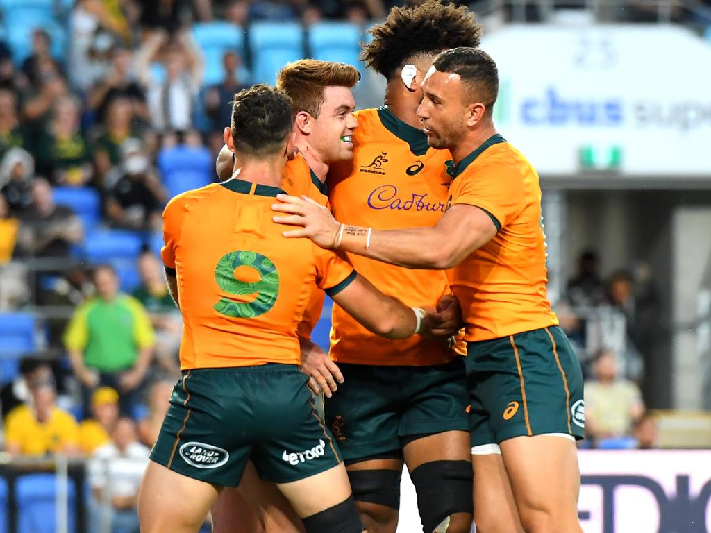 For the first time in history, the Wallabies have won four straight Tri Nations/Rugby Championship games. (Photo by Albert Perez/Getty Images)