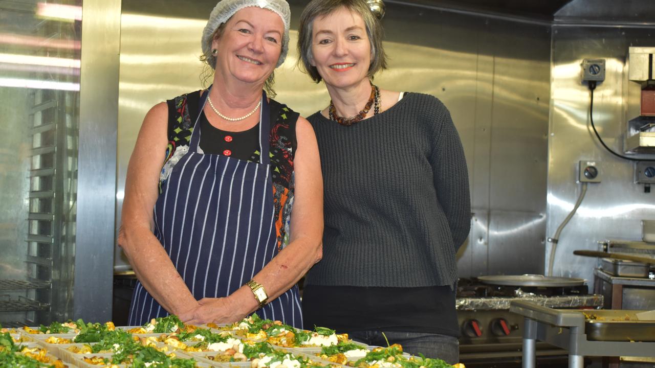 Urban Angels Community Kitchen manager Birgit Sowden with volunteer Gillian Bradley in the charity’s Nambour kitchen. Picture: Laura Pettigrew