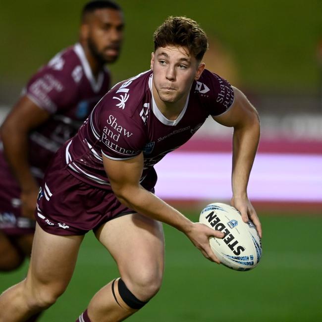 Manly Sea Eagles tryscoring machine Clayton Faulalo. Picture: NRL Photos