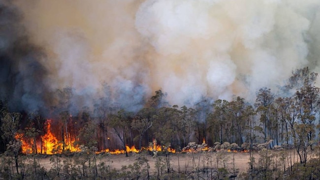 Fires rage in Corryong. Picture: Forest Fire Management Victoria