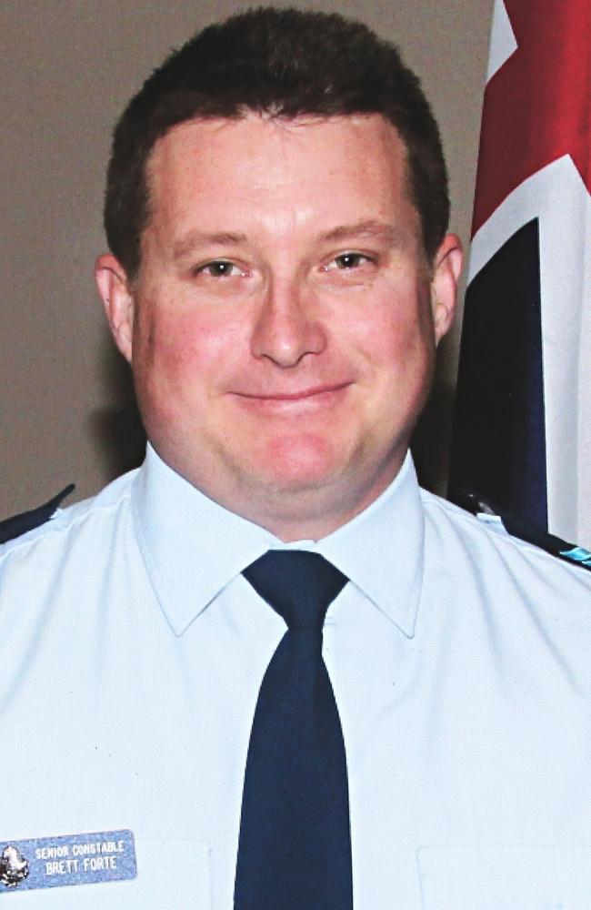 Senior Constable Brett Forte was fatally wounded after pursuing Ricky Maddison in 2017.