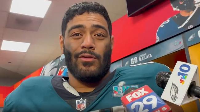 Jordan Mailata said the field was like a water park.