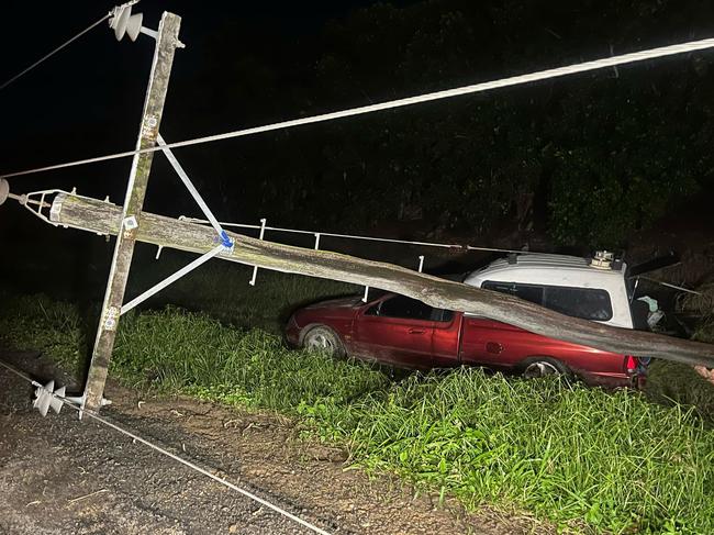 Ergon crews worked through the night to fix the network and get the power back on after a vehicle accident caused a major outage at Yorkeys Knob. Photo: Ergon Energy Network (Facebook)