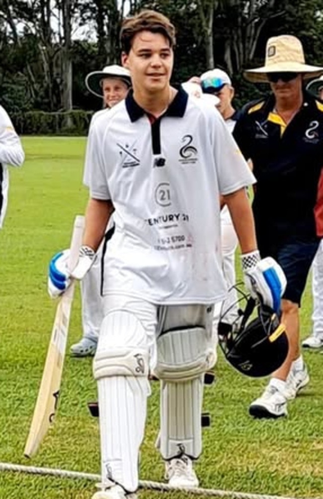Junior Maroochydore cricketer Tomo Lewis.
