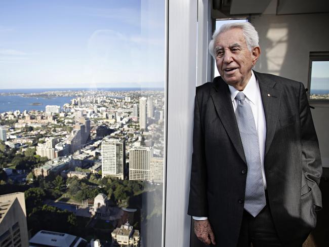 EMBARGO FOR MANSION MAG 8 OCT 2016 19/09/16 Harry Triguboff in his penthouse apartment in World Square/ Sydney CBD. Billionaire developer and head of Meriton Harry Triguboff for Mansion Australia MagazineAdam Yip/ The Australian