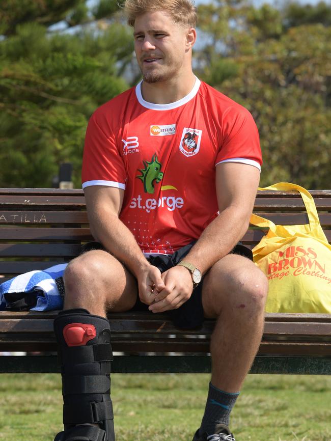 De Belin reinjured his ankle against Brisbane.