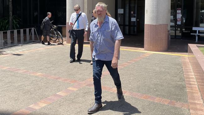 Thomas Byrnes leaves the Cairns courthouse precinct after day three of an inquest into the disappearance of Kowanyama mother Allison Neridine bernard. Mr Byrnes was the last person to see Ms Bernard alive when she disappeared from the Archer River Quarry in February 2013.