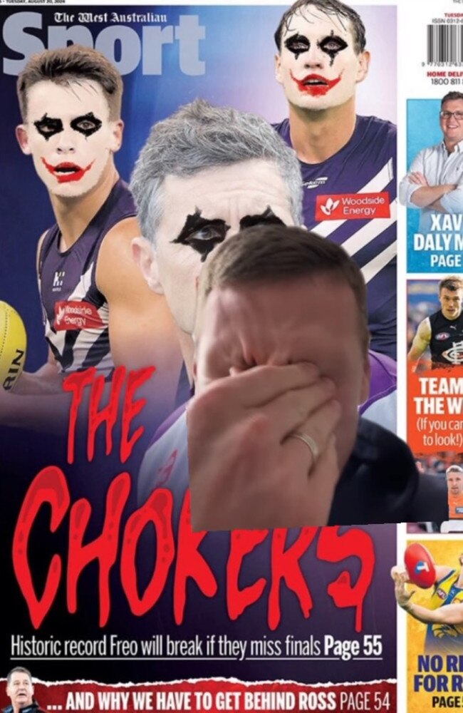 Former AFL star Daniel Gorringe has torched the West Australian newspaper over a controversial back page that roasted the Fremantle Dockers.