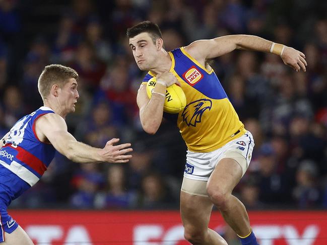 Elliot Yeo is heading back into the Eagles midfield. Picture: Daniel Pockett/Getty Images