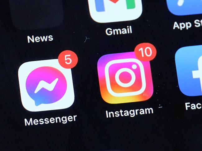 SYDNEY, AUSTRALIA - NewsWire Photos JANUARY 20, 2023: Editorial generic stock image of an iPhone with the popular apps: Instagram, Messenger and Facebook prominent on its home screen. Picture: NCA NewsWire / Nicholas Eagar