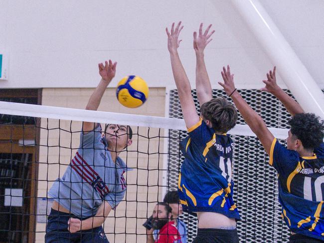 The Australian Volleyball Schools Cup is being played at the Gold Coast Sports and Leisure Centre in Carrara. Picture: Glenn Campbell