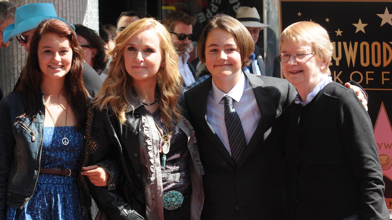 Etheridge with family including son Beckett in 2011. Picture: Duffy-Marie Arnoult/WireImage