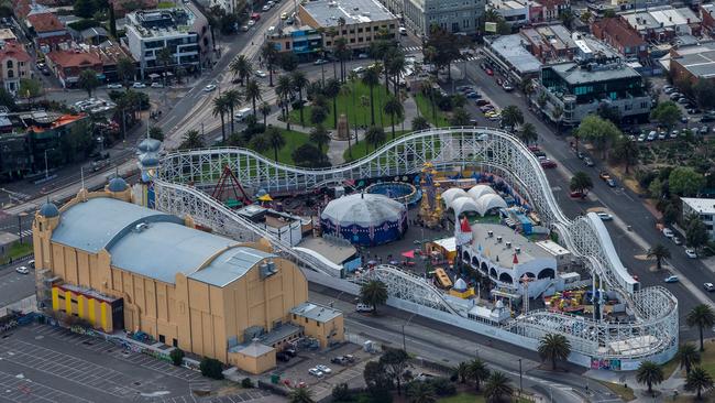 Luna Park and Palais Theatre in St Kilda.