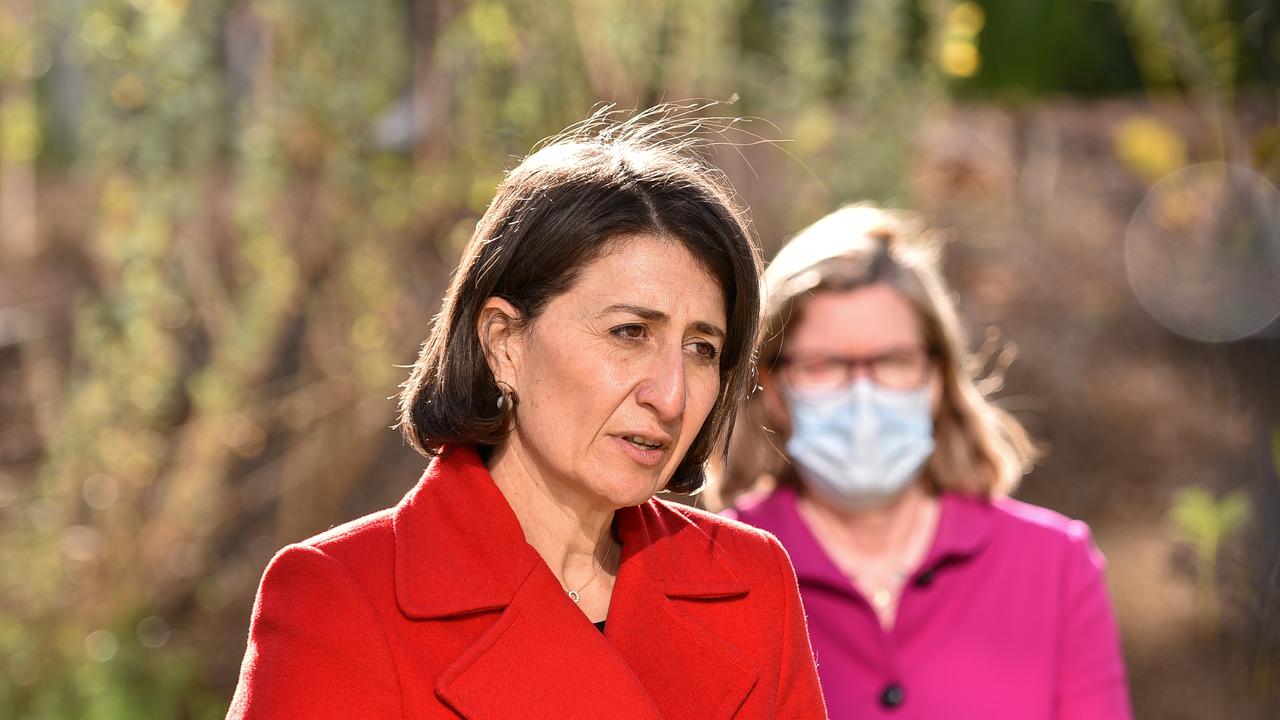 NSW Premier Gladys Berejiklian provides a Covid update. Picture: NCA NewsWire / Flavio Brancaleone