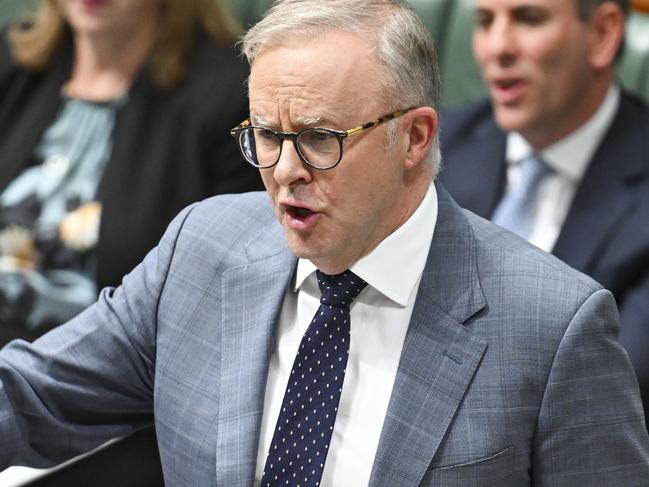 CANBERRA, AUSTRALIA  - NewsWire Photos - November 26, 2024: Prime Minister Anthony Albanese during Question Time at Parliament House in Canberra. Picture: NewsWire / Martin Ollman