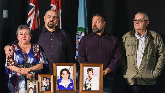 Michelle's mother Loraine, brothers Greg, Les and Michelle father Phil Bright. Picture: NCA NewsWire/Flavio Brancaleone