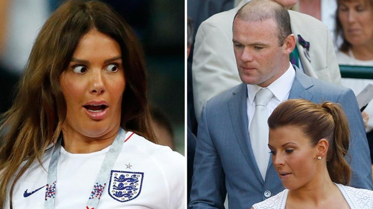 Rebekah Vardy (left) and Wayne and Coleen Rooney.