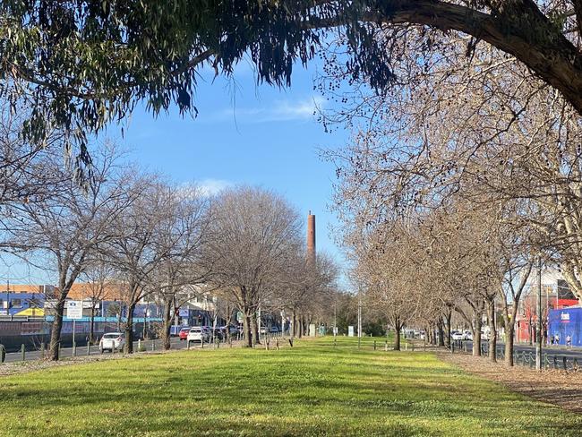 Development Victoria plans to turn the green space between Alexandra Pde into a 79-space car park for the Bundha Sports Centre. Picture: Facebook.