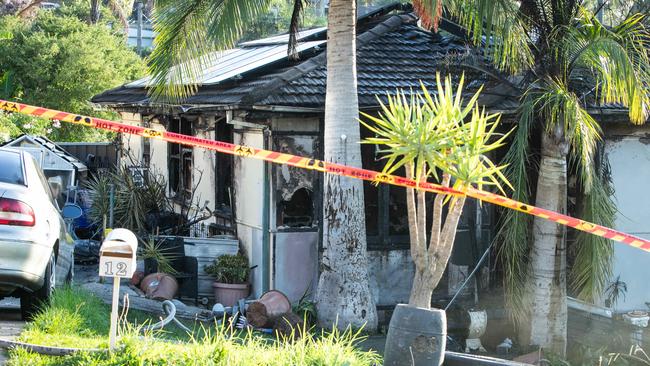 Overnight an adult and child died in a house fire. Picture: NewsWire / Julian Andrews