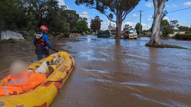 Torrential downpours will become more common, the CSIRO’s report warns, which could lead to more significant flooding events like the one witnessed in Eugowra this month. Picture: NSW SES Wollongong City Unit