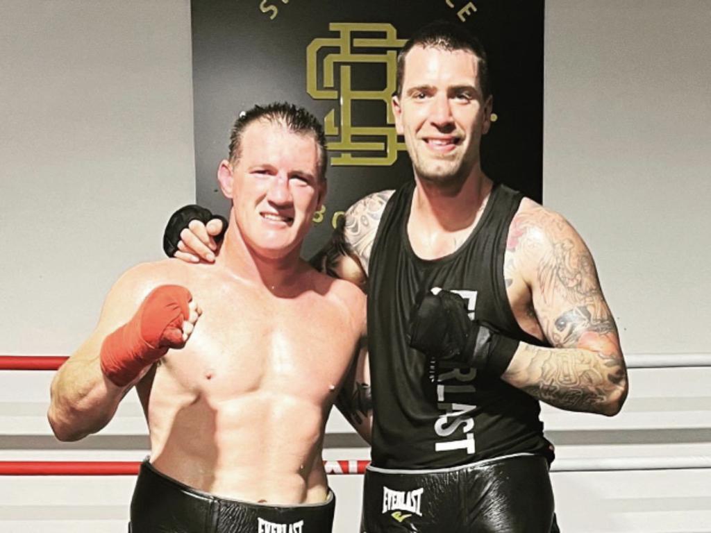 Paul Gallen after his final sparring session against Jason Whateley last week.