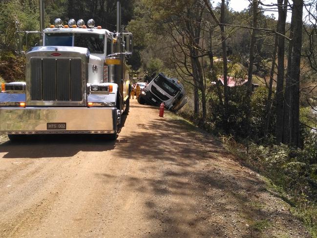 A garbage truck ran off Fairy Glen Rd, in Collinsvale, in October last year.