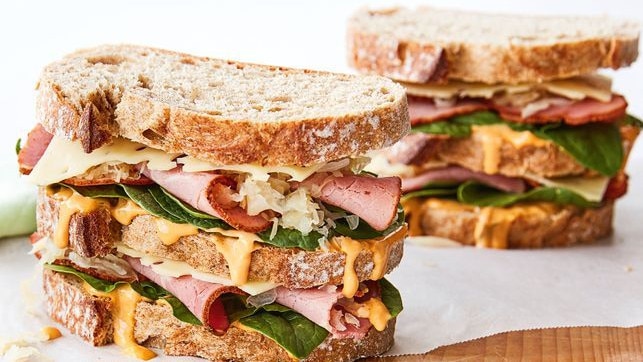 Reuben club sandwiches are surprisingly easy to make at home.