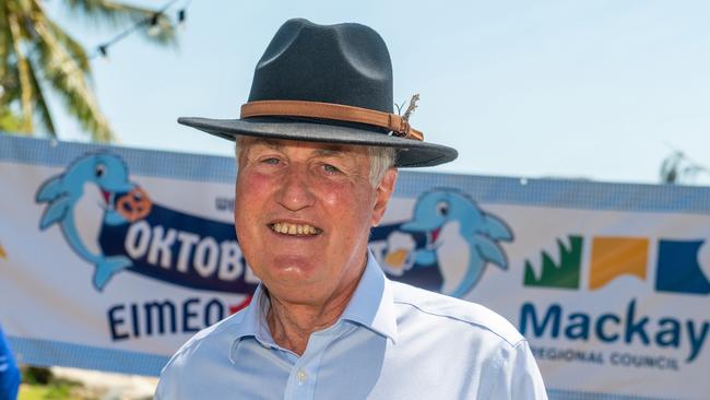 Mayor Greg Williamson at Eimeo Beach for the launch of Oktoberfest. Monday 4 September 2023 Picture: Michaela Harlow