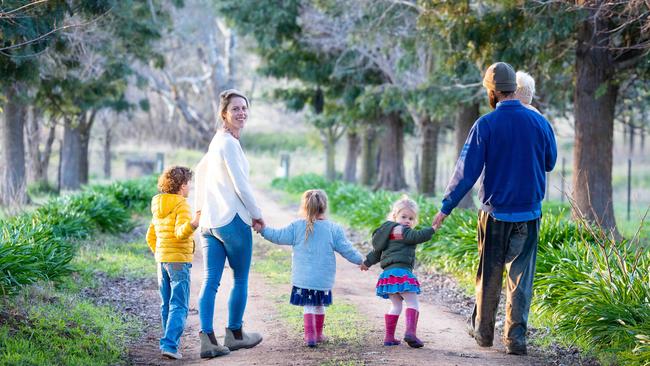 Virginia Tapscott with her family. Picture: Simon Dallinger