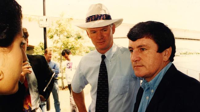 Wayne Goss with then Brisbane mayor Jim Soorley Picture Courier Mail