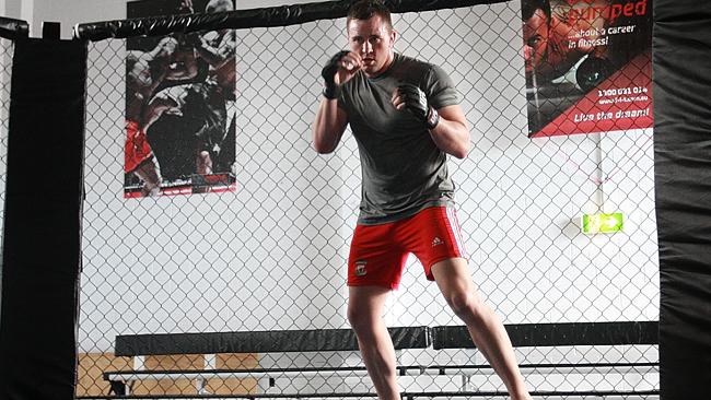  BCM 19.1.2012 UFC athletes training at a gym in Bowen Hills. Kyle Noke, Queenslander. Pic Jono Searle 