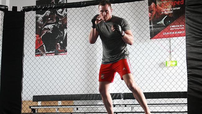 BCM 19.1.2012 UFC athletes training at a gym in Bowen Hills. Kyle Noke, Queenslander. Pic Jono Searle