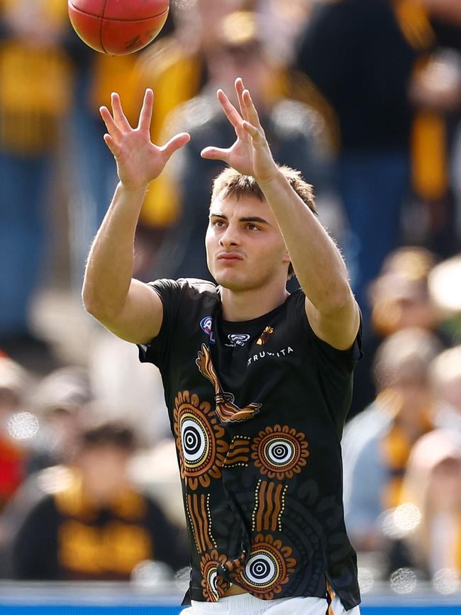 Seamus Mitchell of the Hawks. Picture: Michael Willson/AFL Photos via Getty Images